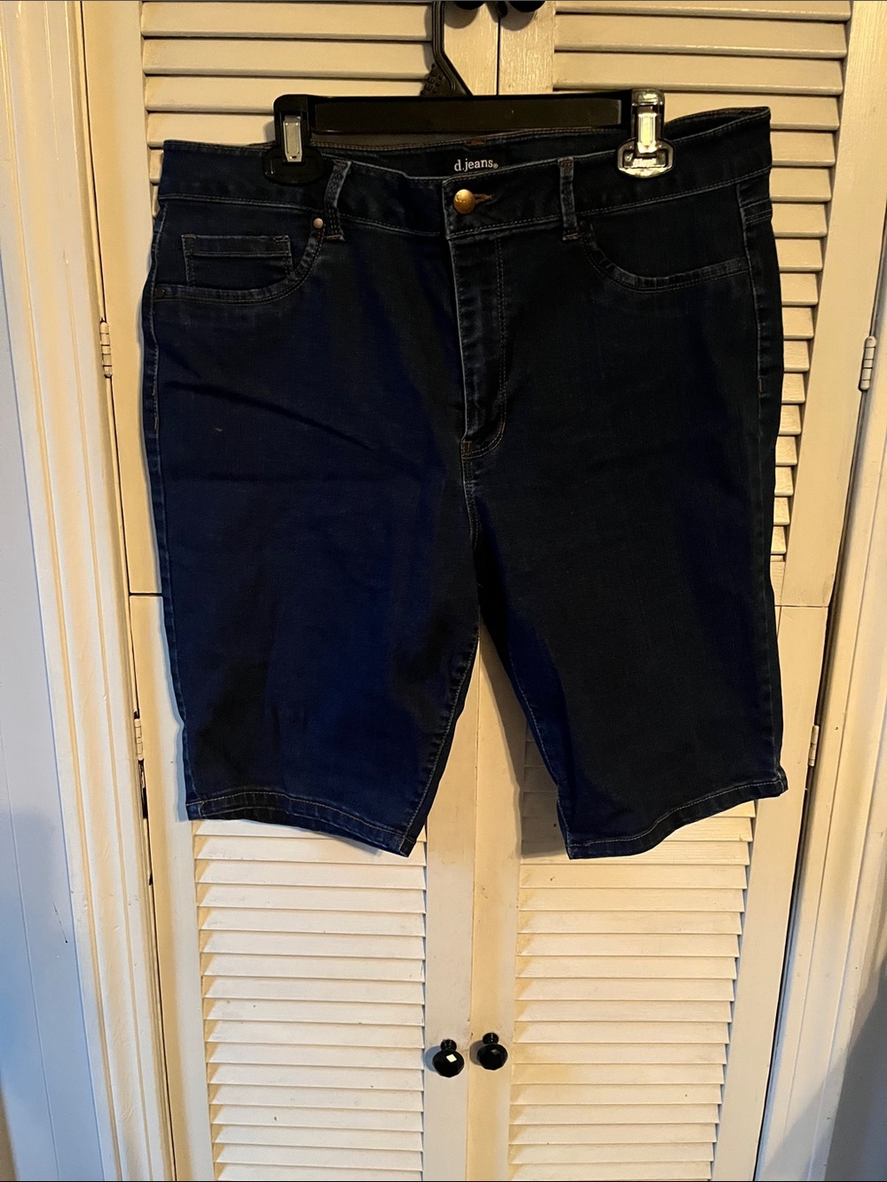 d. jeans Dark Navy Denim Bermuda Shorts